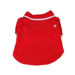 Rear view red polo dog tshirt